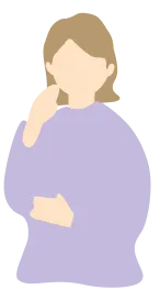 紫色の服を着た女性のイラスト