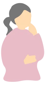 ピンク色の服を着た女性のイラスト